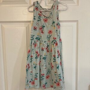 H&M Green Pleated Sundress Halter Casual